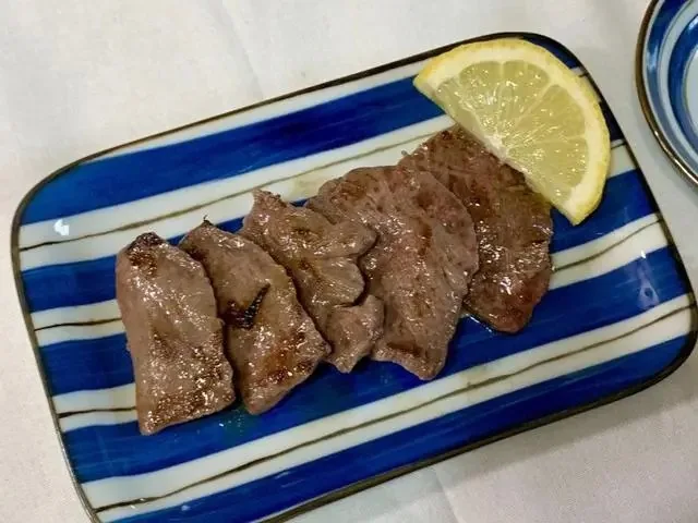 한우 우설구이